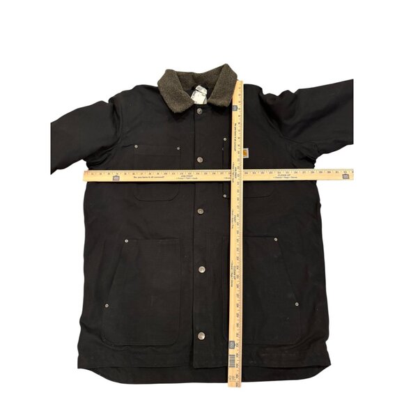 Carhartt Full Swing Chore Coat Black Sherpa-Lined Jacket Men’s XL Tall Workwear - Picture 7 of 9